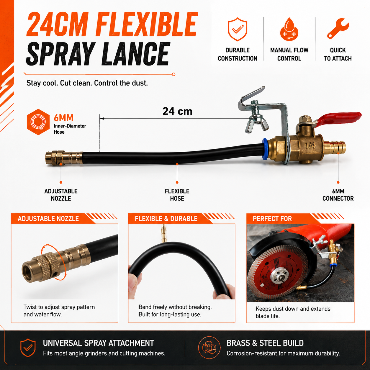💧 Universal Spray Attachment for Angle Grinders & Cutting Machines