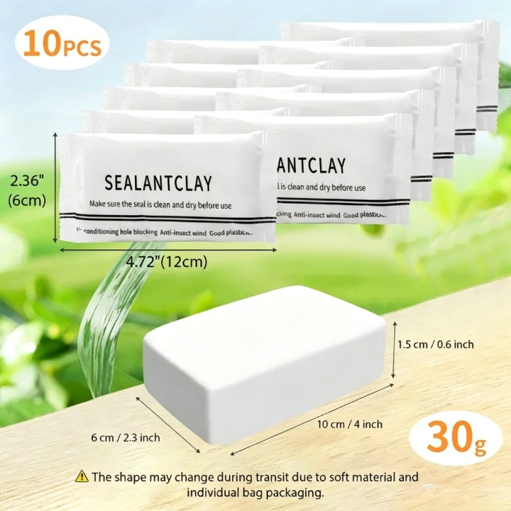 🏠 10-Pack Moldable Sealant Putty – Seal Gaps, Block Pests & Stop Drafts