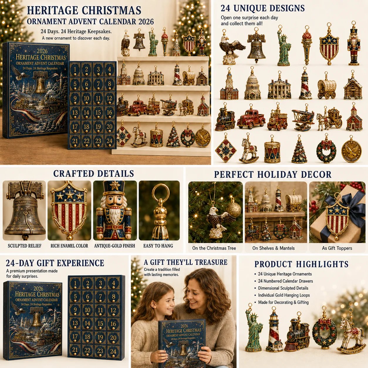 ā° Limited anniversary editionāØ49% OFF!š„America 250th Anniversary Heritage Christmas Advent Calendar