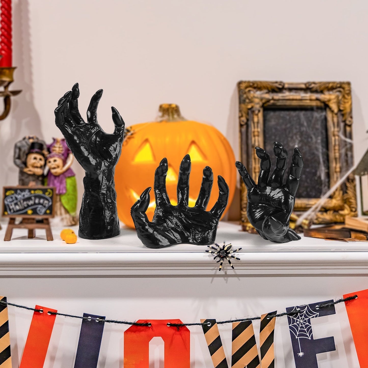 🖤🧙♀️ Halloween Witch’s Demon Hand Wall Decor – Creepy Gothic Accent for Haunted Homes 👹🕯️