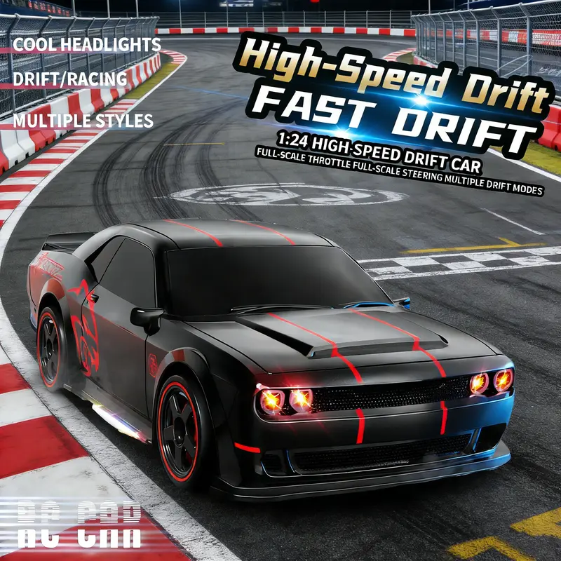 ๐ฅ 50% OFF 4WD RC Drift Car For Kids โ 2.4GHz Remote Control Racing Car With LED Lights