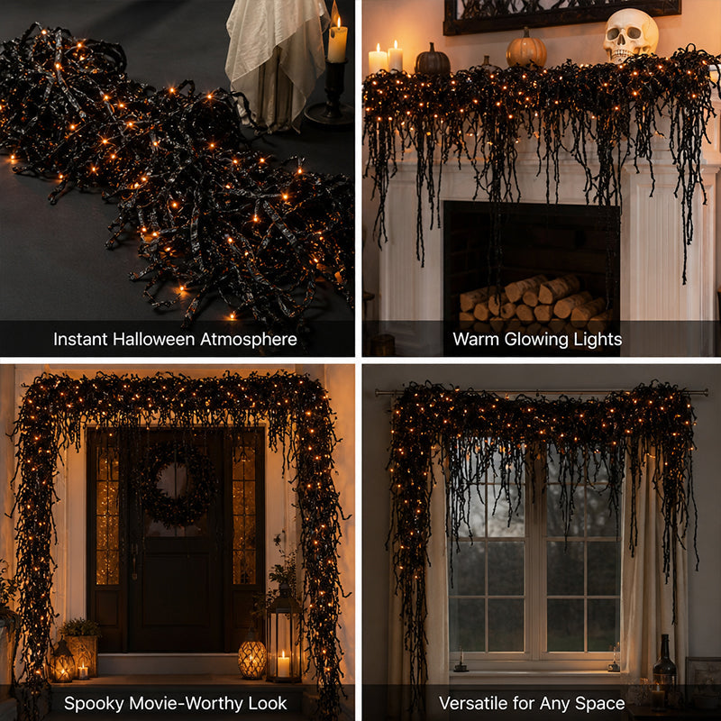 ๐ Spooky Chic: Halloween Fireplace Decor Set ๐ป