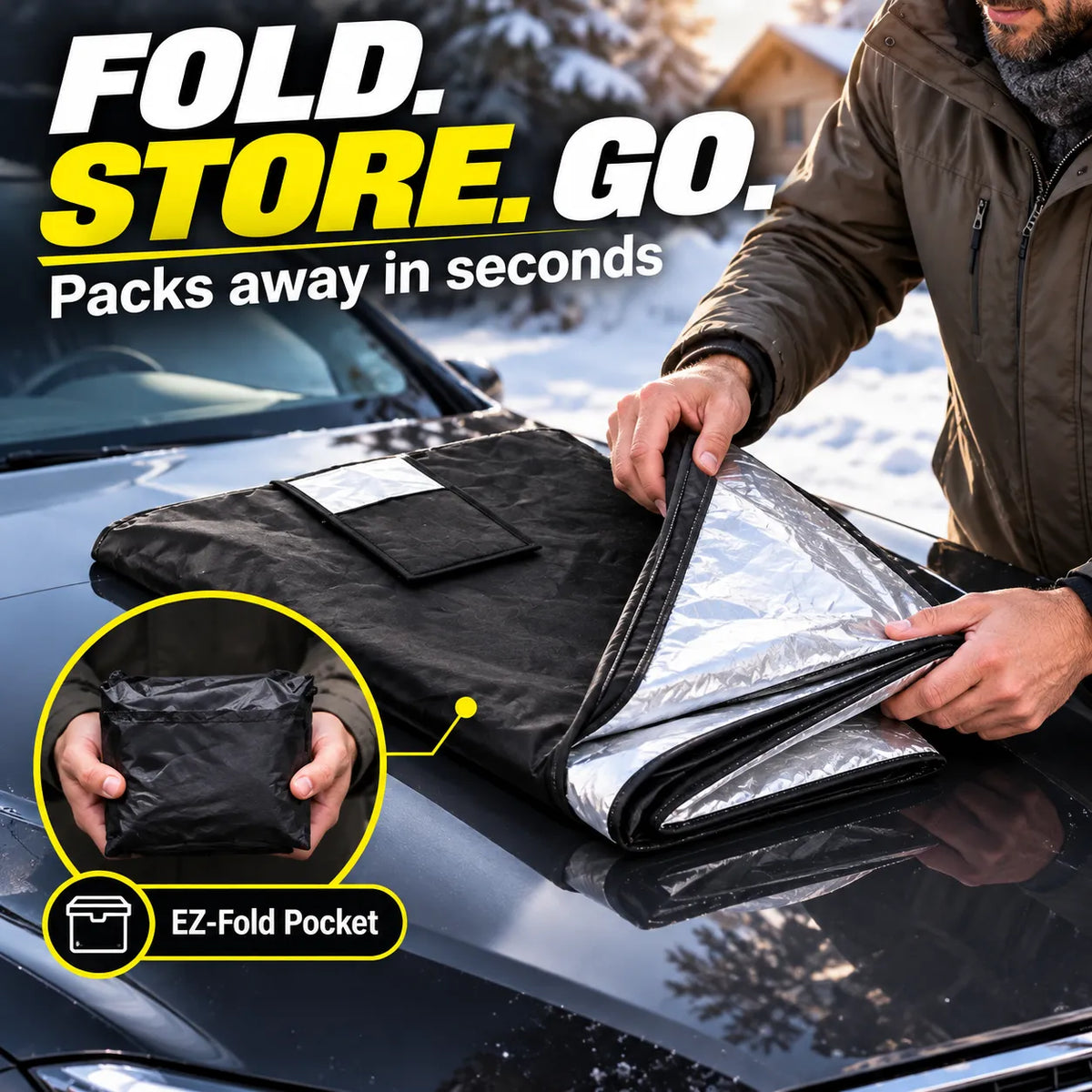 Reversible All-Weather Windshield Cover – Snow, Ice & Sun Protection