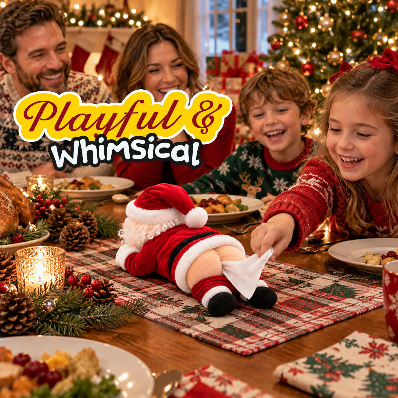 Novelty Santa tissue holder for holiday photos