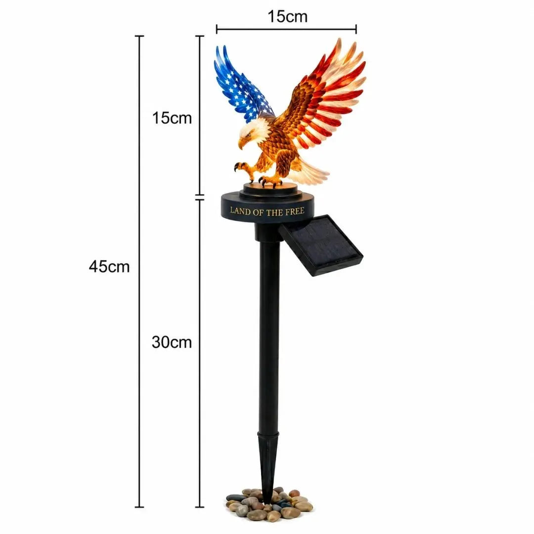 š„Solar Eagle Garden Light ā A Glowing Tribute to American Freedom