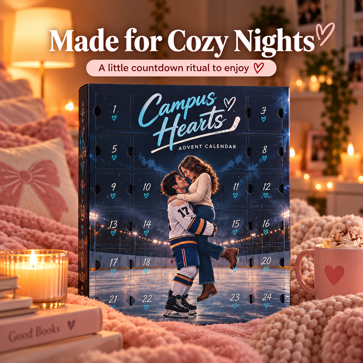 π 50% OFF Campus Hearts Advent Calendar β 24 Days of Hockey Romance Surprises π