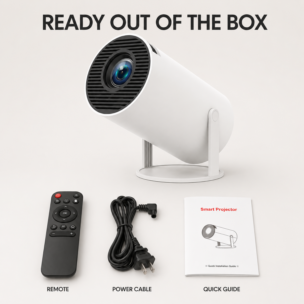 📽️ Smart Projector – Big Screen, Beautifully Simple