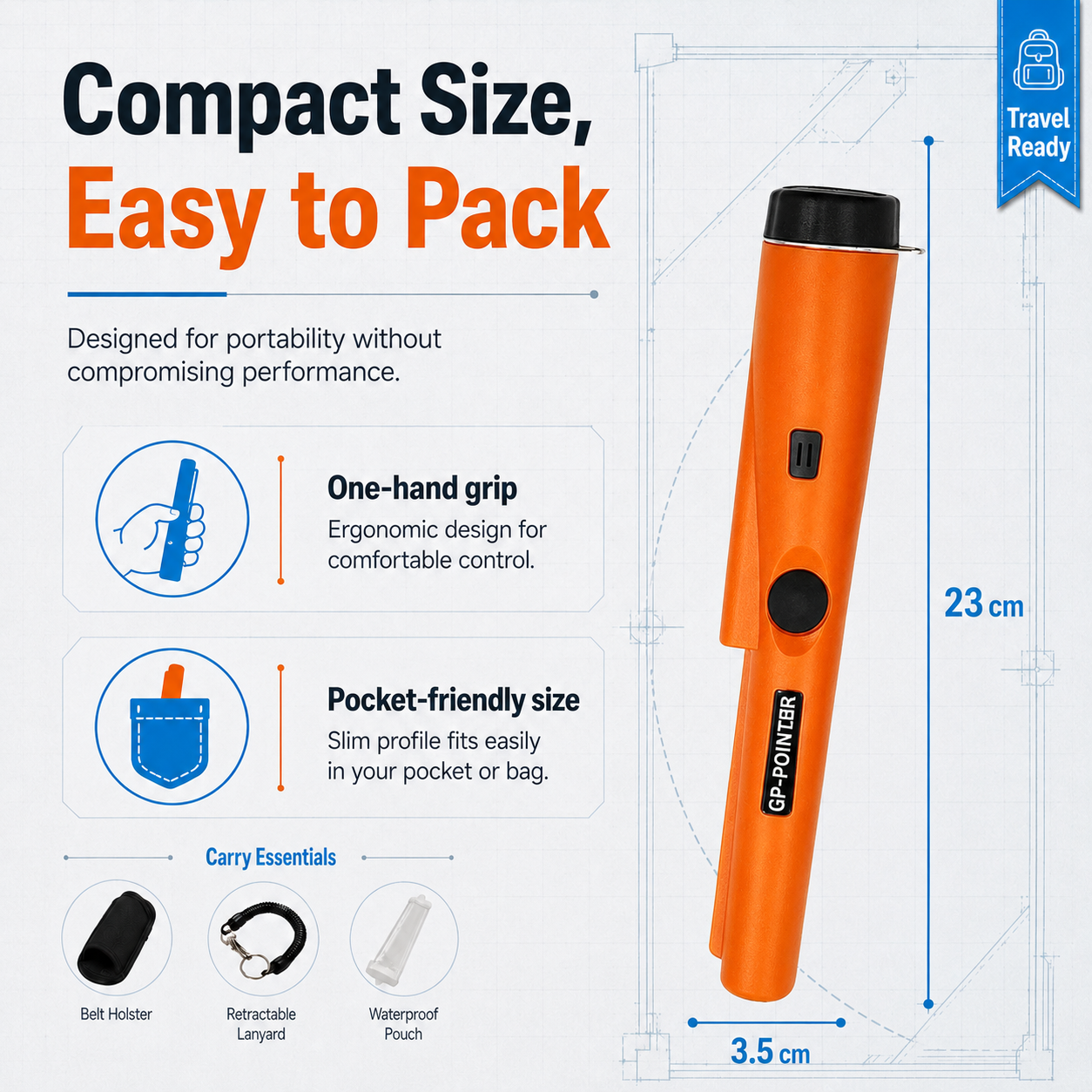 ๐ GP-Pointer Pinpointer Metal Detector โ Find More. Faster.