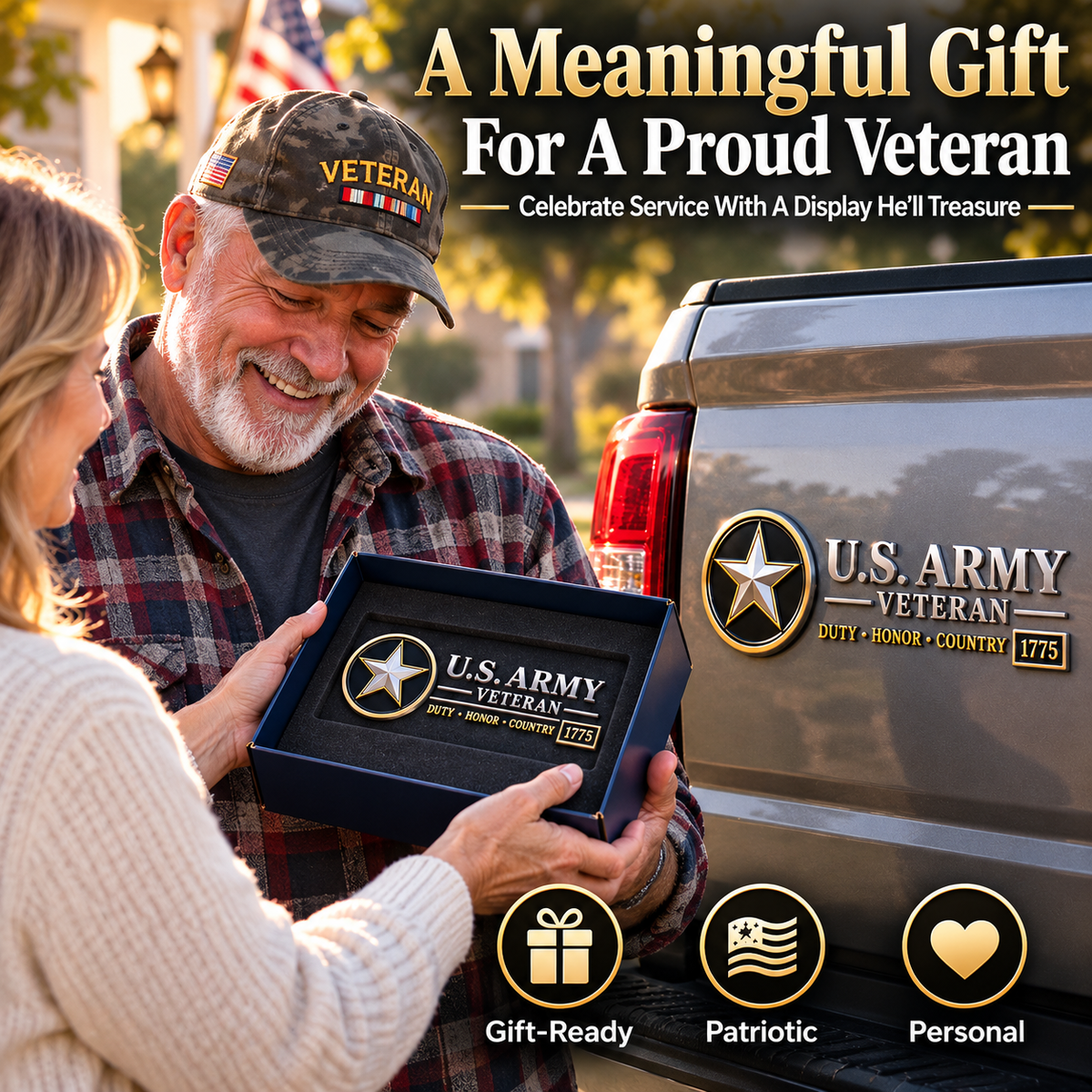 ποΈ 50% OFF Veteran Vehicle Emblem β Honor Their Service With Pride πΊπΈ