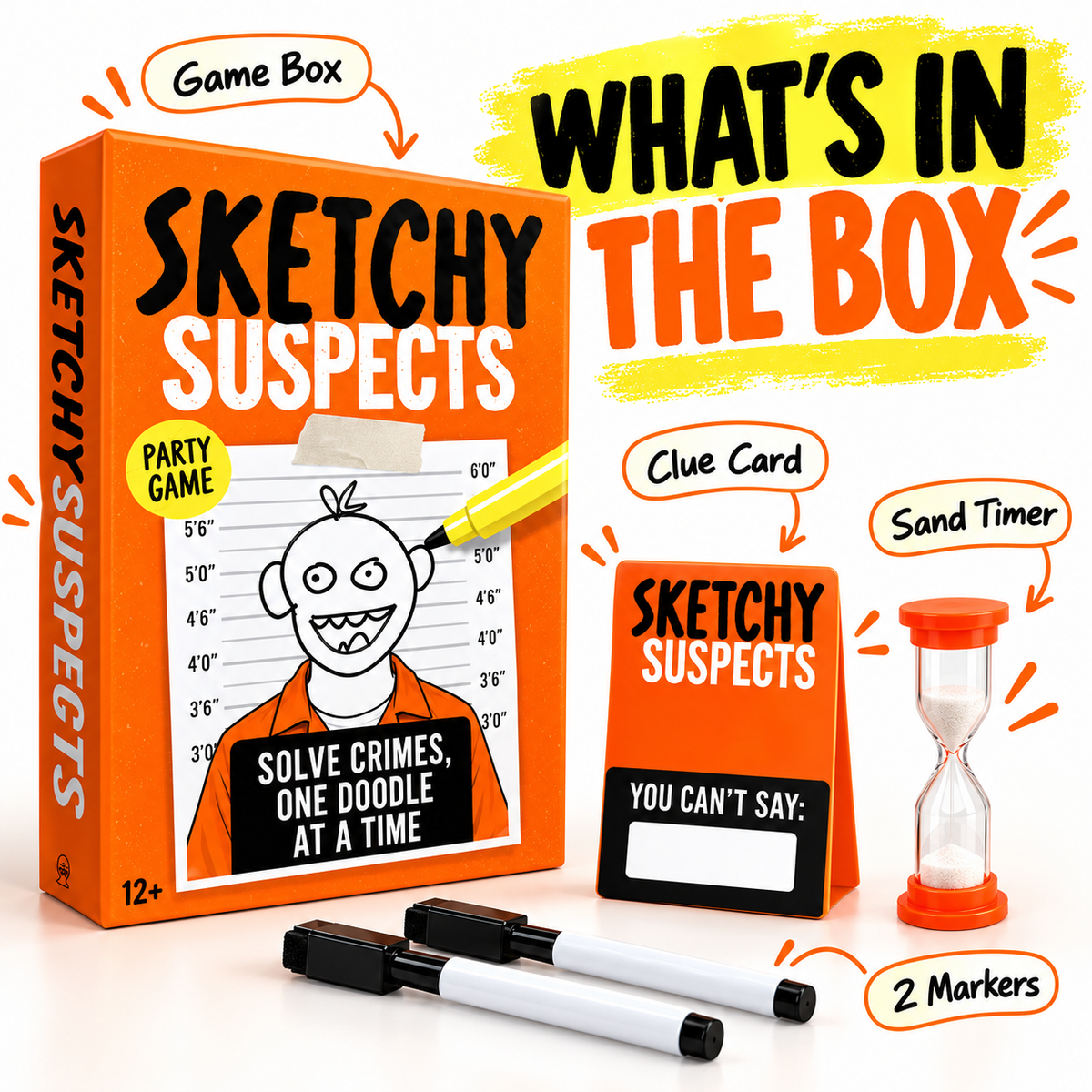 π₯ 50% OFF Sketchy Suspects Drawing Party Game π¨ Hilarious Guessing Game For Family & Friends Night