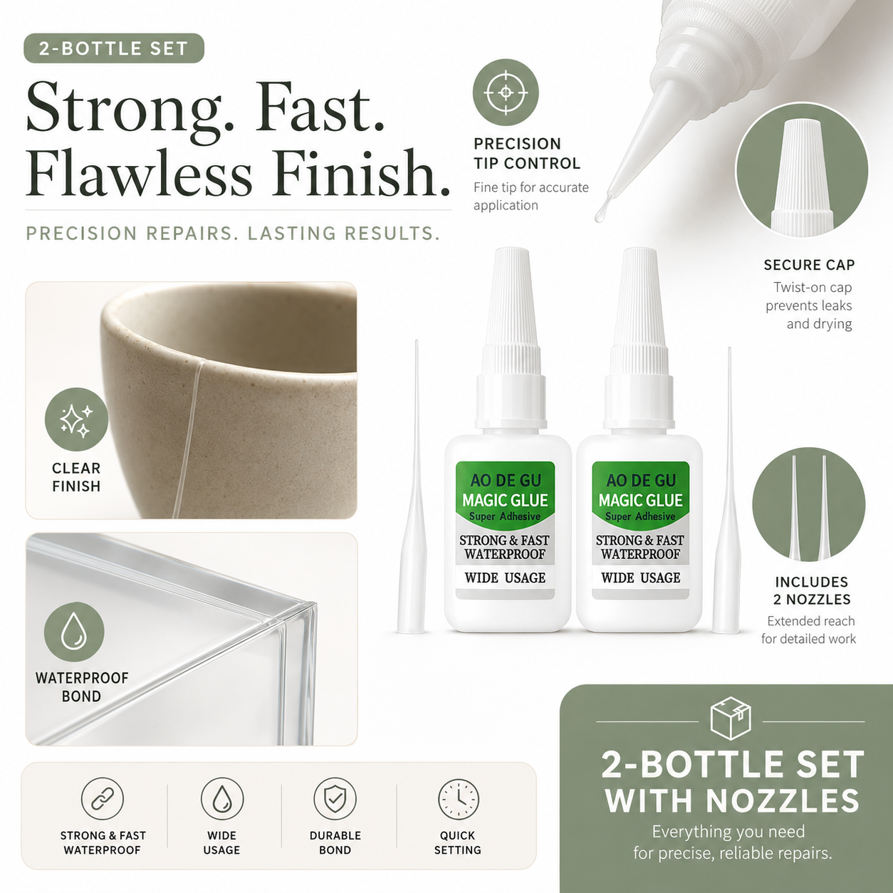 🔥Bestseller|4PCS Fast-Setting CA Glue