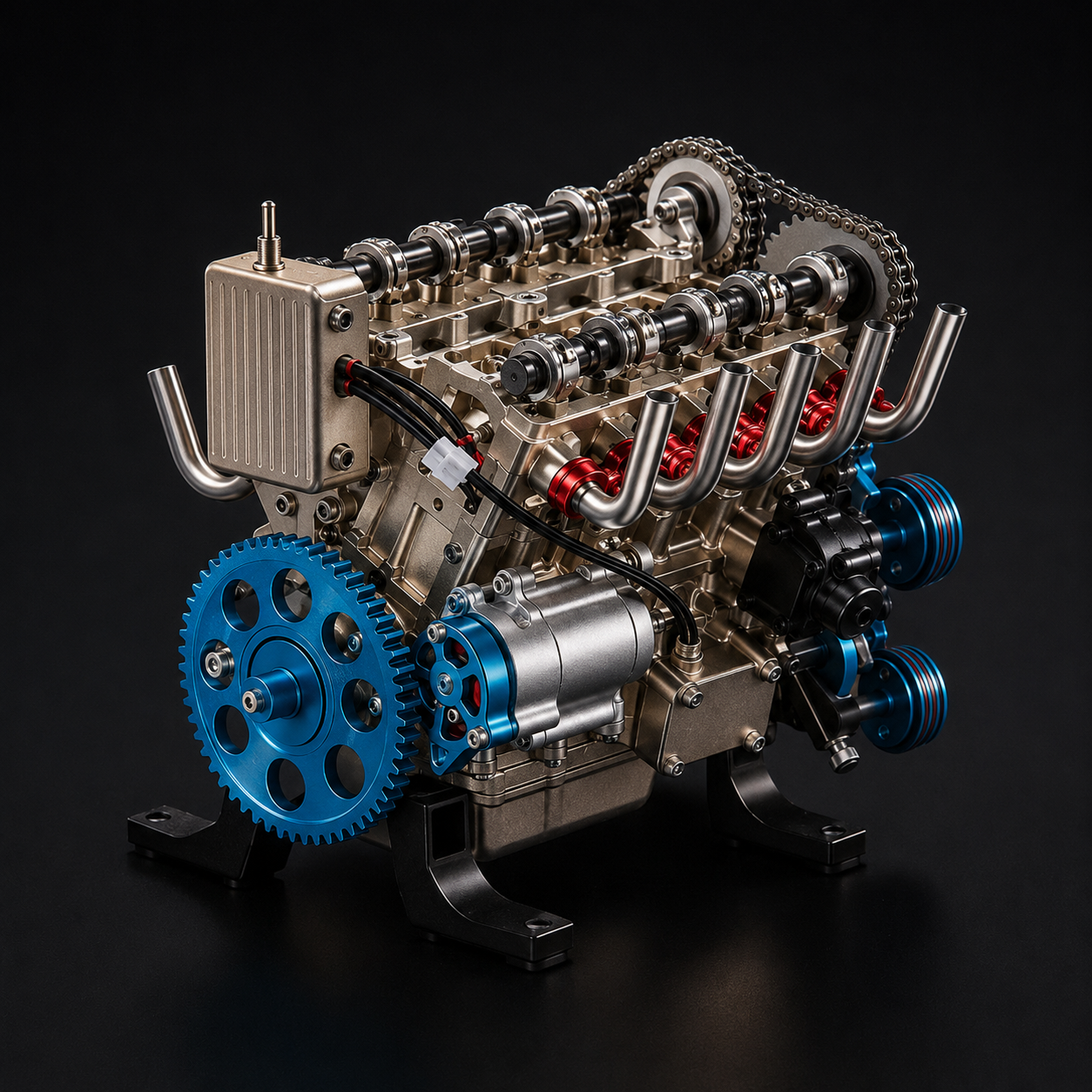 🏎️The Ultimate Desktop Masterpiece: Miniature V8 Small-Block Static Model Kit🛠️