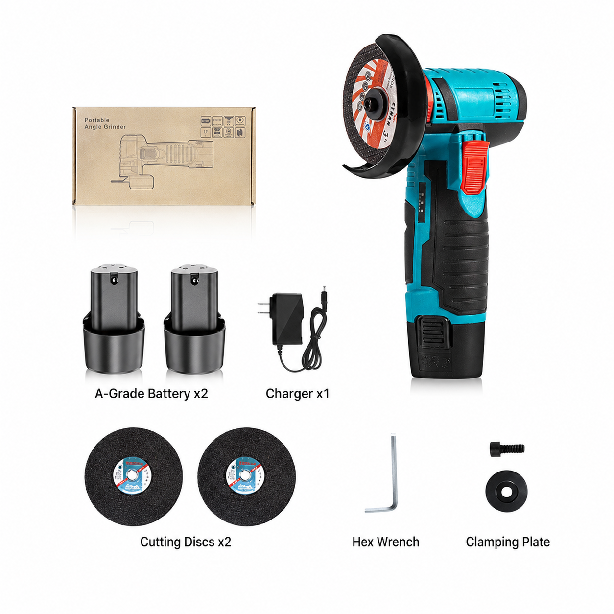 đ§â¨ Cordless Mini Angle Grinder â 19500RPM, 12V, Dual Battery, Compact & Powerful!