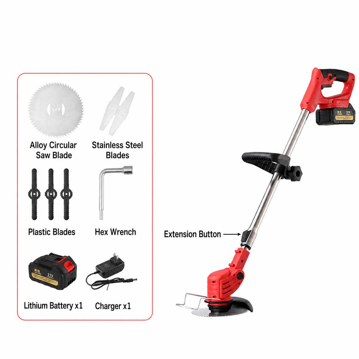 🌿 Lightweight Cordless Grass Trimmer Quiet 9000 RPM Powerful Long Battery Life Foldable Easy Storage