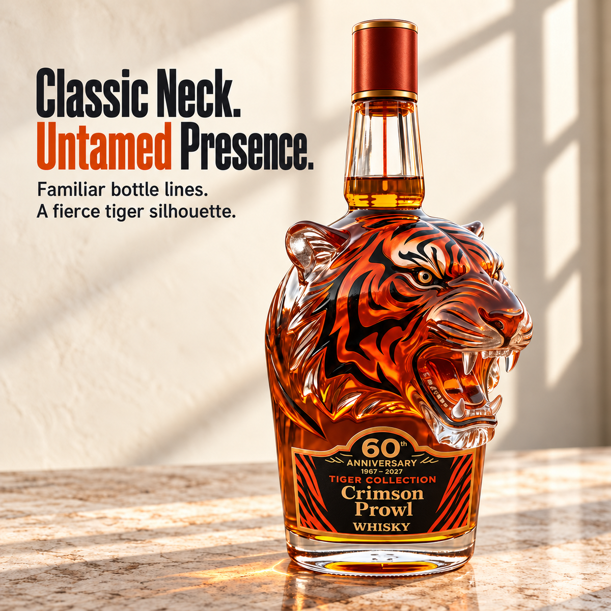 🐅 Bring the Roar Home 🔥 Orange & Black Collector’s Bottle