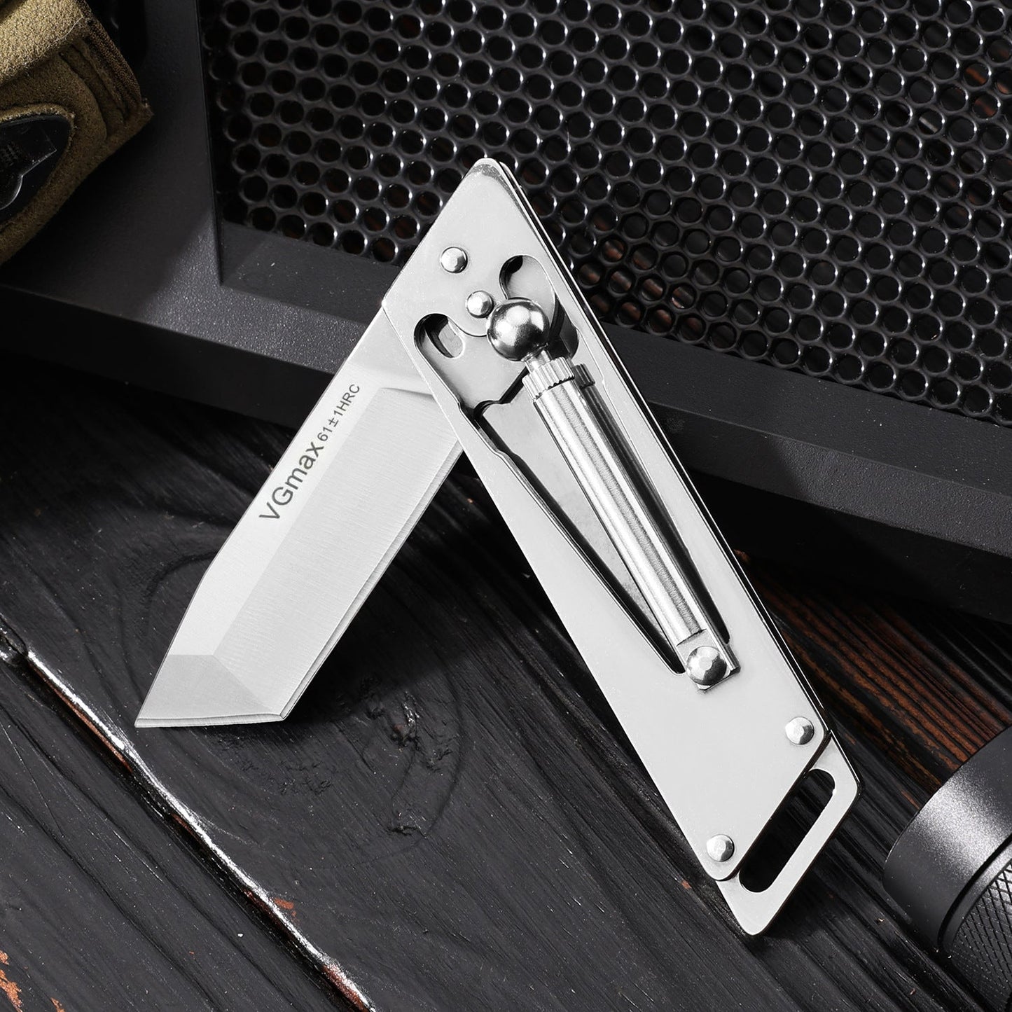 VGMAX All Stainless Steel Folding Pocket Knife