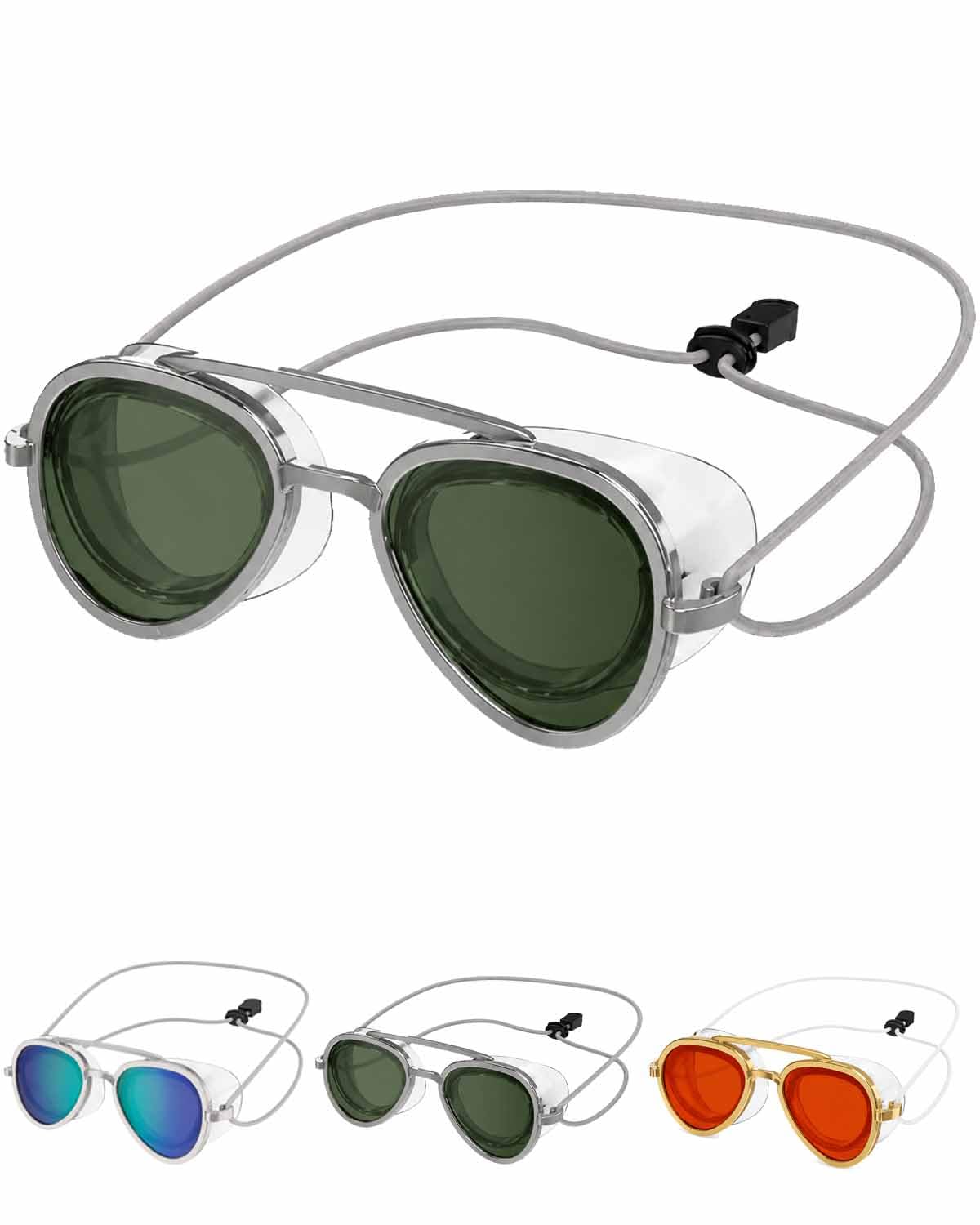ð180° Panoramic View Swimming Goggles, Anti-Fog UV Protection Mirrored Swim Goggles, Professional Racing Swim Glasses for Lap Training & Open Water