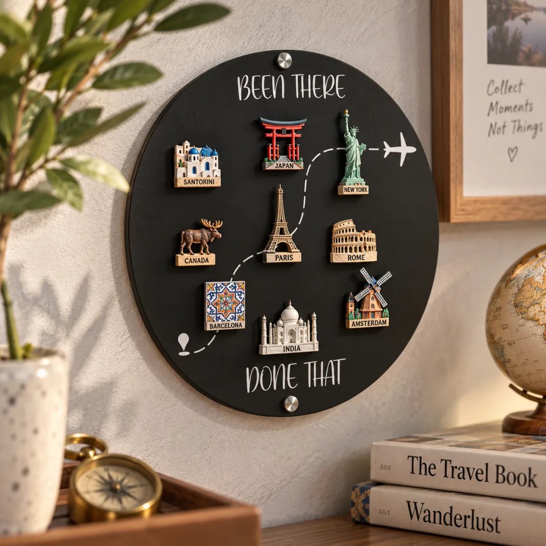 š Travel Magnet Board | āBeen There, Done Thatā Memory Display