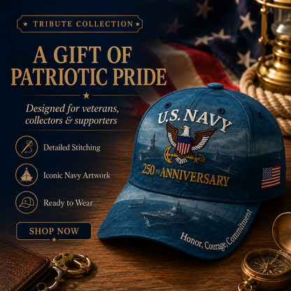 ⚓U.S. Navy 250th Anniversary Commemorative Embroidered Cap 🇺🇸