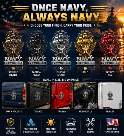 U.S. Navy Special Edition Metal Vehicle Badge, 🔥Buy 2 FREE SHIPPING