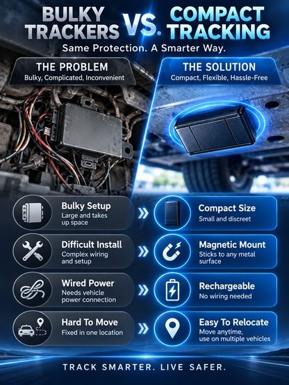 📍 4G Magnetic GPS Tracker – Rechargeable Vehicle & Asset Locator