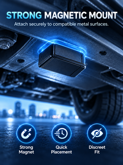 📍 4G Magnetic GPS Tracker – Rechargeable Vehicle & Asset Locator