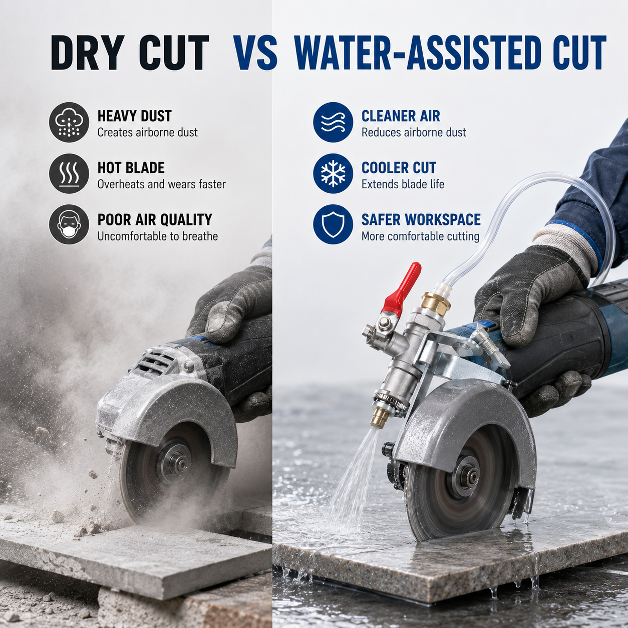 💦 Angle Grinder Dust Control Water Sprayer – Adjustable Wet Cutting Attachment for Cleaner Grinding & Cutting 🛠️
