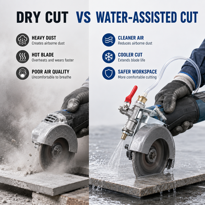 💦 Angle Grinder Dust Control Water Sprayer – Adjustable Wet Cutting Attachment for Cleaner Grinding & Cutting 🛠️