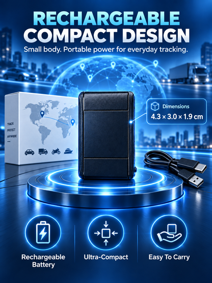 📍 4G Magnetic GPS Tracker – Rechargeable Vehicle & Asset Locator