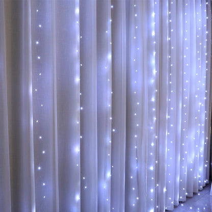 ✨ Remote Controlled LED Curtain Fairy Lights | 9.8×9.8ft