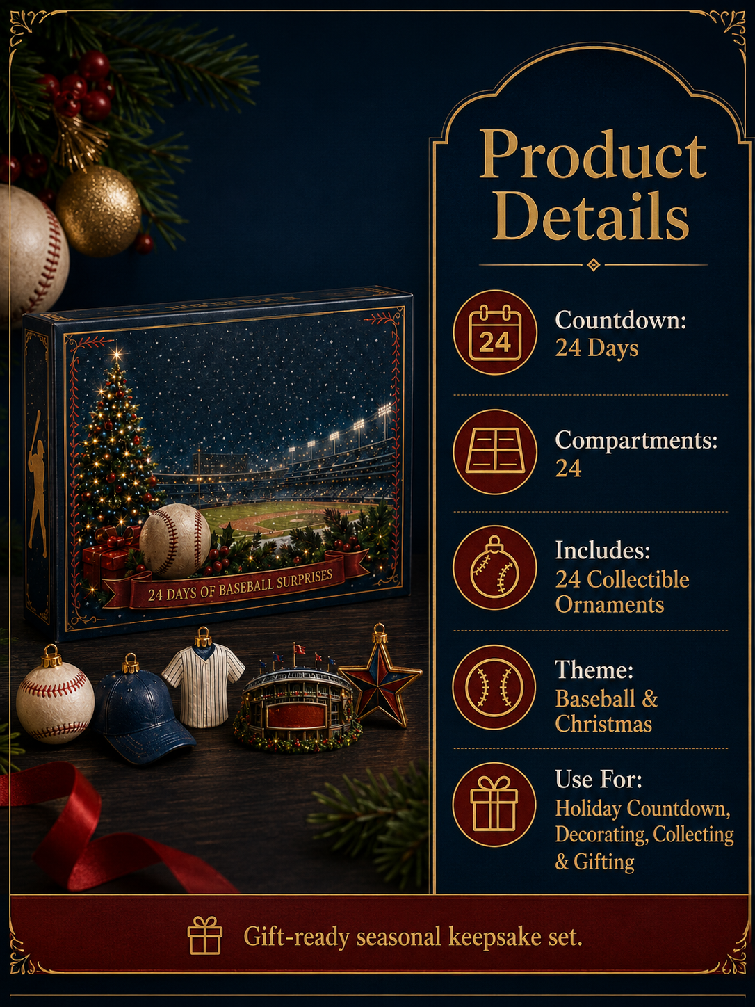 ⚾Baseball Christmas Advent Calendar
