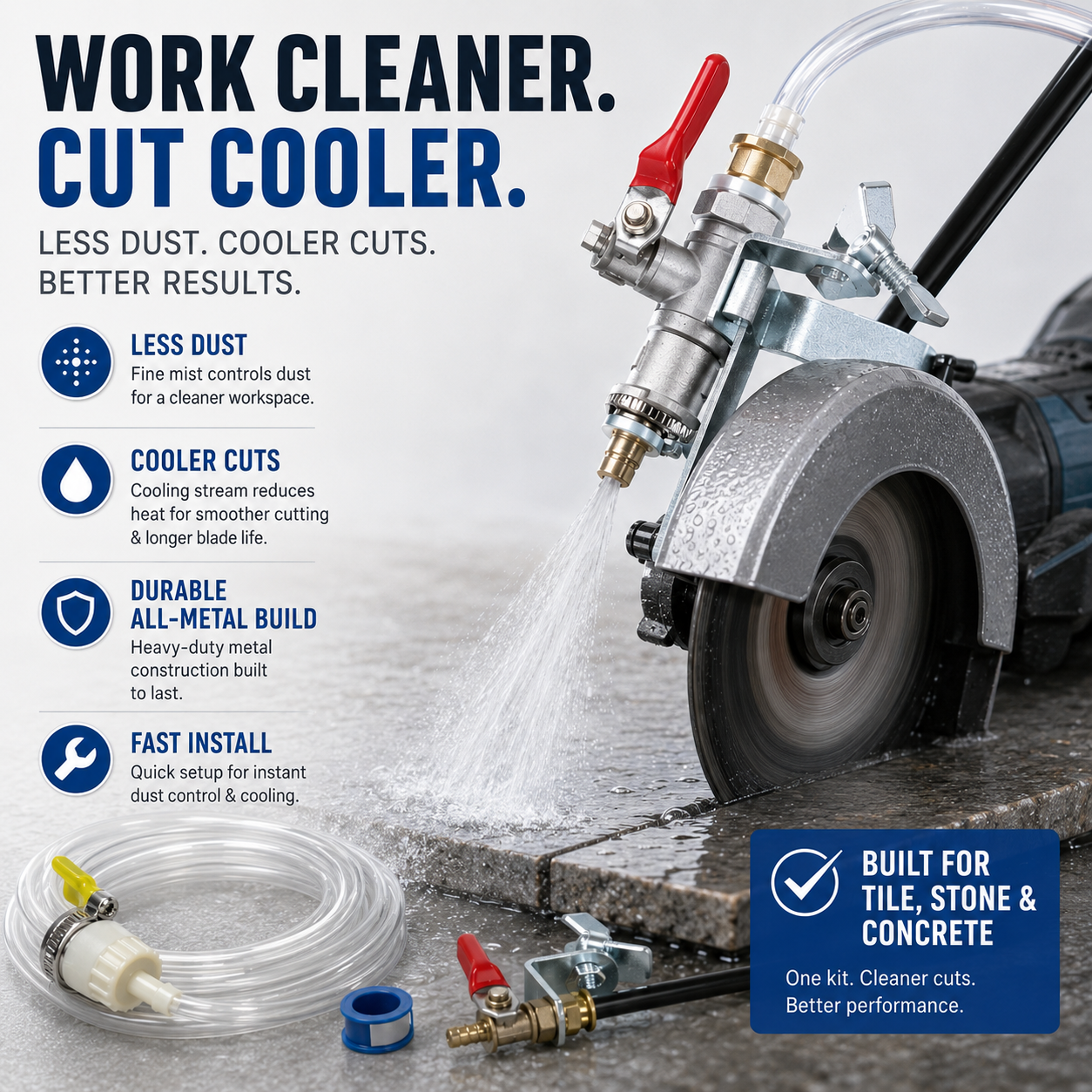 💦 Angle Grinder Dust Control Water Sprayer – Adjustable Wet Cutting Attachment for Cleaner Grinding & Cutting 🛠️
