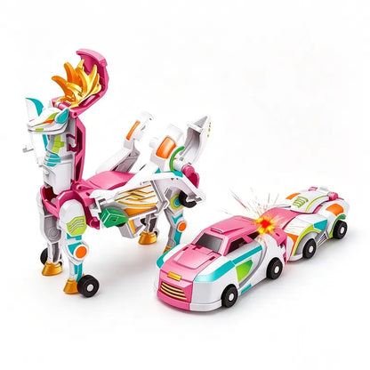 🚗2-in-1 Magnetic Transforming Dragon Car Toy – Racing Car Set