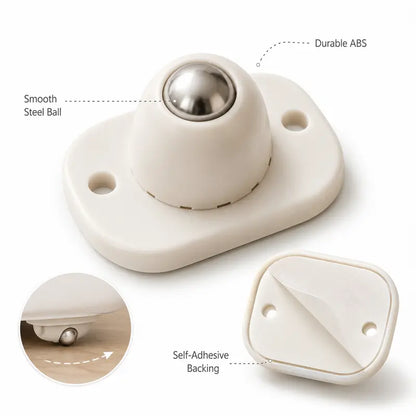 🔥 Hot Sale 🛒 8-Pack Self-Adhesive Mini Caster Wheels 🔄 360° Rotating | 💪 Durable Strong Load | 🔇 Low-Noise Mini Furniture Wheels