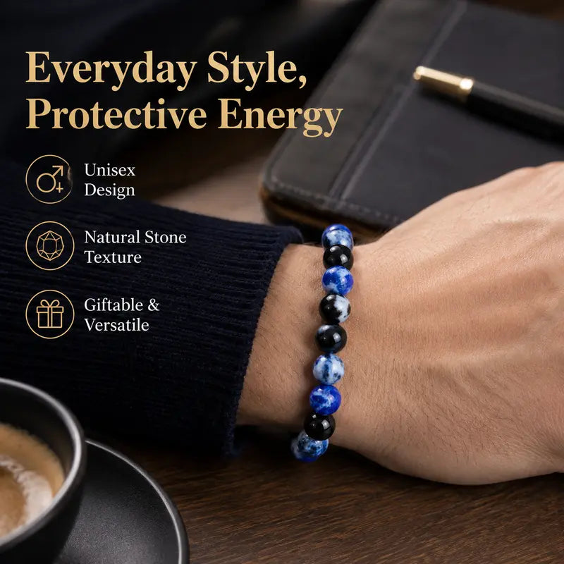 💎 (Fewer than 100 left!!!) Blue Fire Agate Energy Bracelet — helps you stay clear-headed and focused, while boosting your self-confidence 🍀