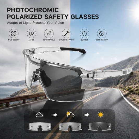 Free shipping//Photochromic Polarized Safety glasses,Sunglasses for Men & Women Oversized Vintage UV400 Y2K Aviator Eyewear Ideal for Fishing, Golf, Cycling, Driving, and Sports