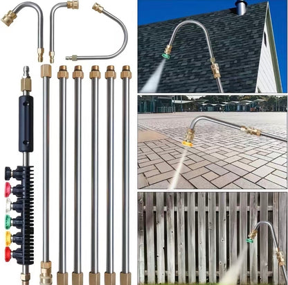 🔥 10-Piece Pressure Washer Rod Set 💦 –⚡Extend your reach and make tough outdoor cleaning faster, safer, and easier! 🏠✨