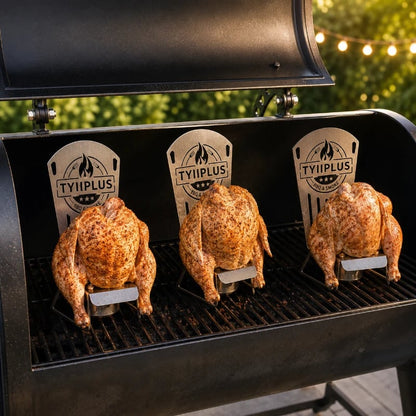 🍺🍗Beer Can Chicken Chair🔥 Heavy Duty 304 Stainless Steel BBQ Roaster Stand for 16oz Beer Cans