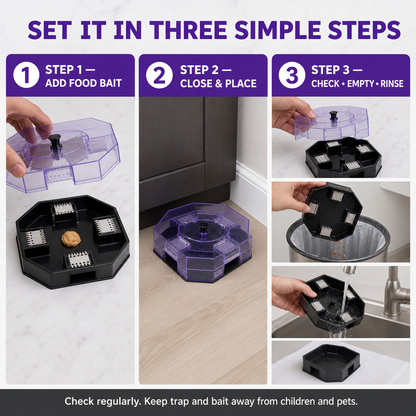 🪳✨ Reusable No-Spray Roach Trap – Chemical-Free, Washable & Easy to Reuse 🏠♻️