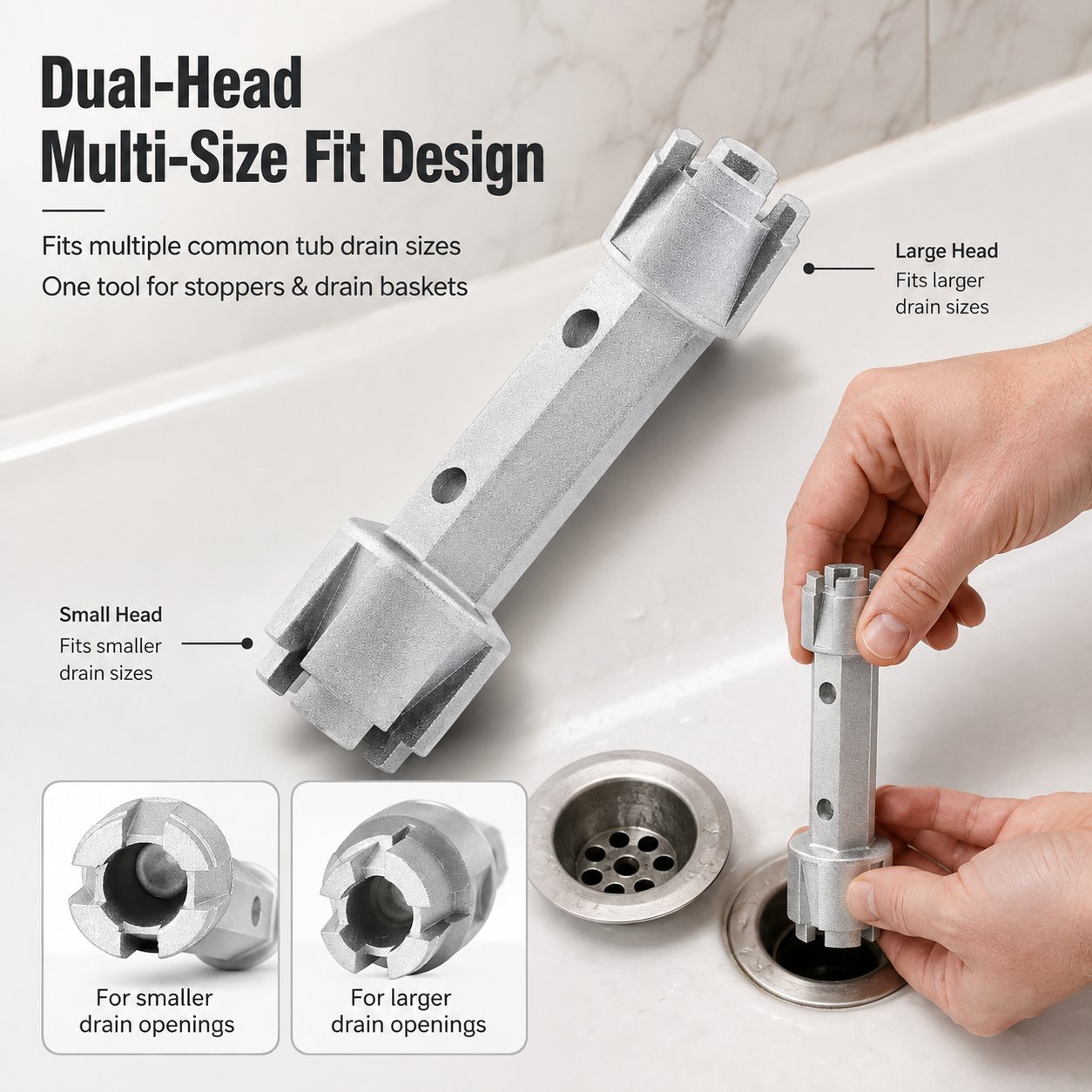 Tub Drain Removal Wrench