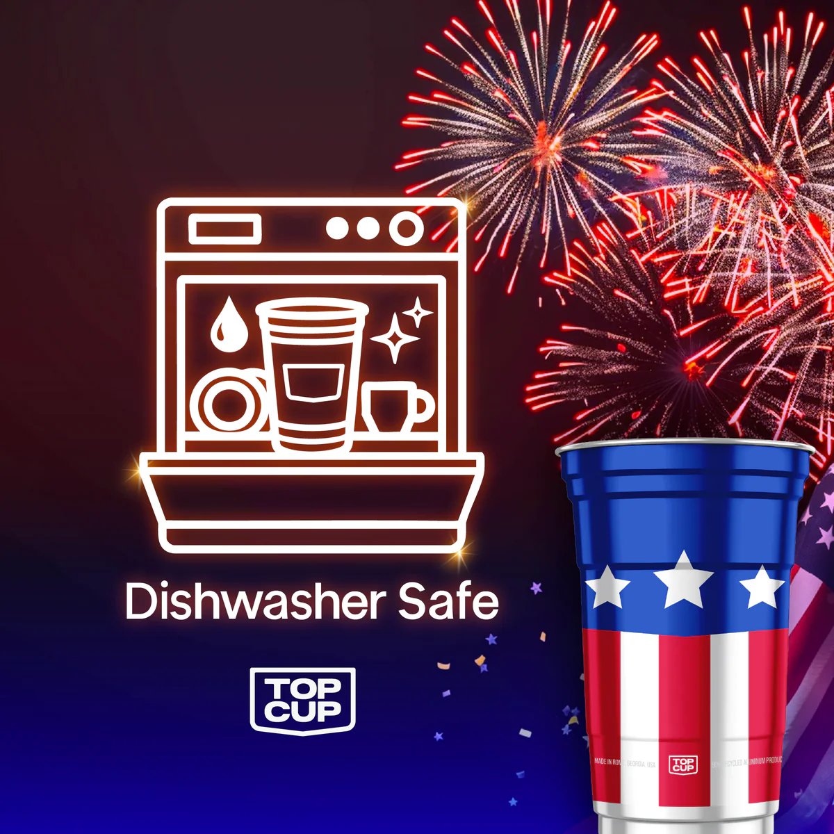 🇺🇸 250th Anniversary Patriotic Aluminum Party Cups (20oz)