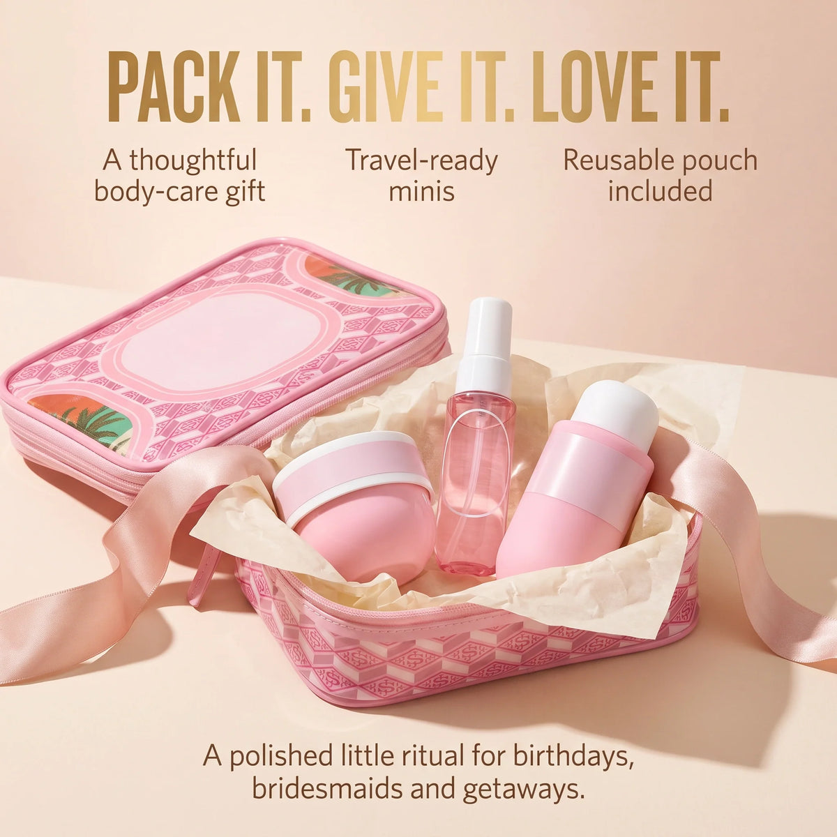 ✨3-Piece Travel Body Care Set – Body Wash, Moisturizing Cream & Perfume Mist