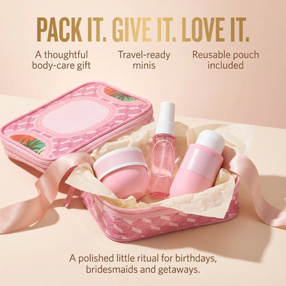 ✨3-Piece Travel Body Care Set – Body Wash, Moisturizing Cream & Perfume Mist