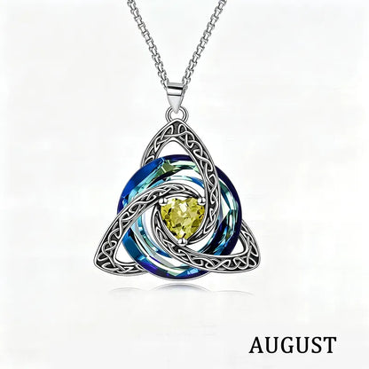 💎 Birthstone Celtic Knot Necklace for Women