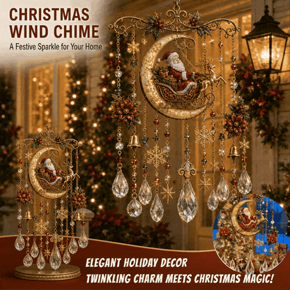 🎄 Limited-Time 50% OFF – Christmas Wind Chime with Crystal Drops🔔