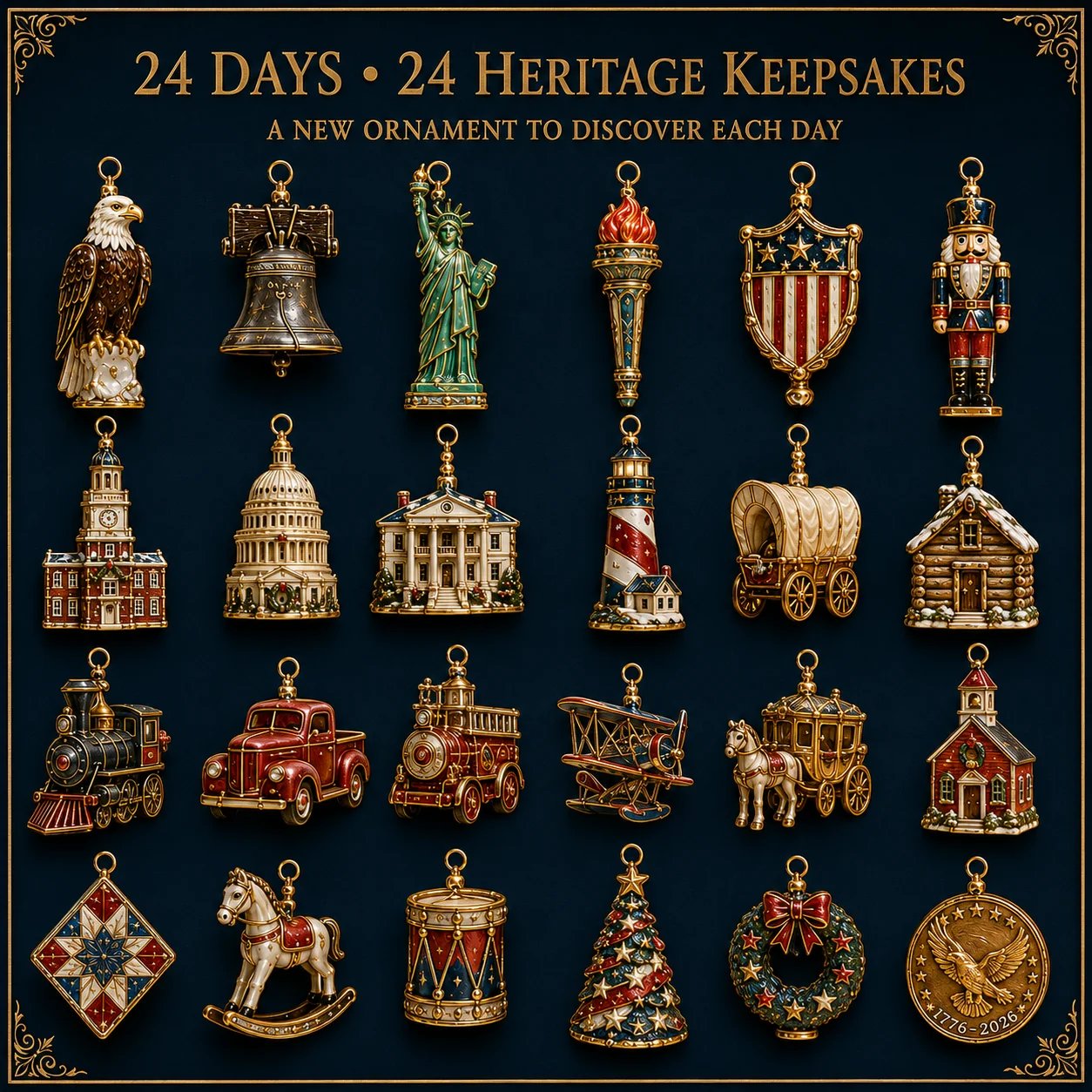 ⏰ Limited anniversary edition✨49% OFF!🔥America 250th Anniversary Heritage Christmas Advent Calendar