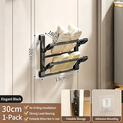 🔥Foldable Wall-Mounted Shoe Rack👞 – Space-Saving Storage for Small Spaces