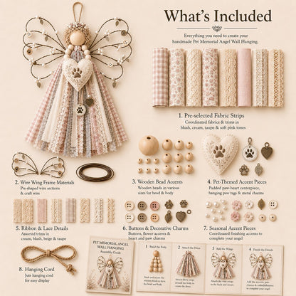 🪽 Angel Fabric Hanging DIY Kit – Create a Beautiful Handmade Angel Decoration
