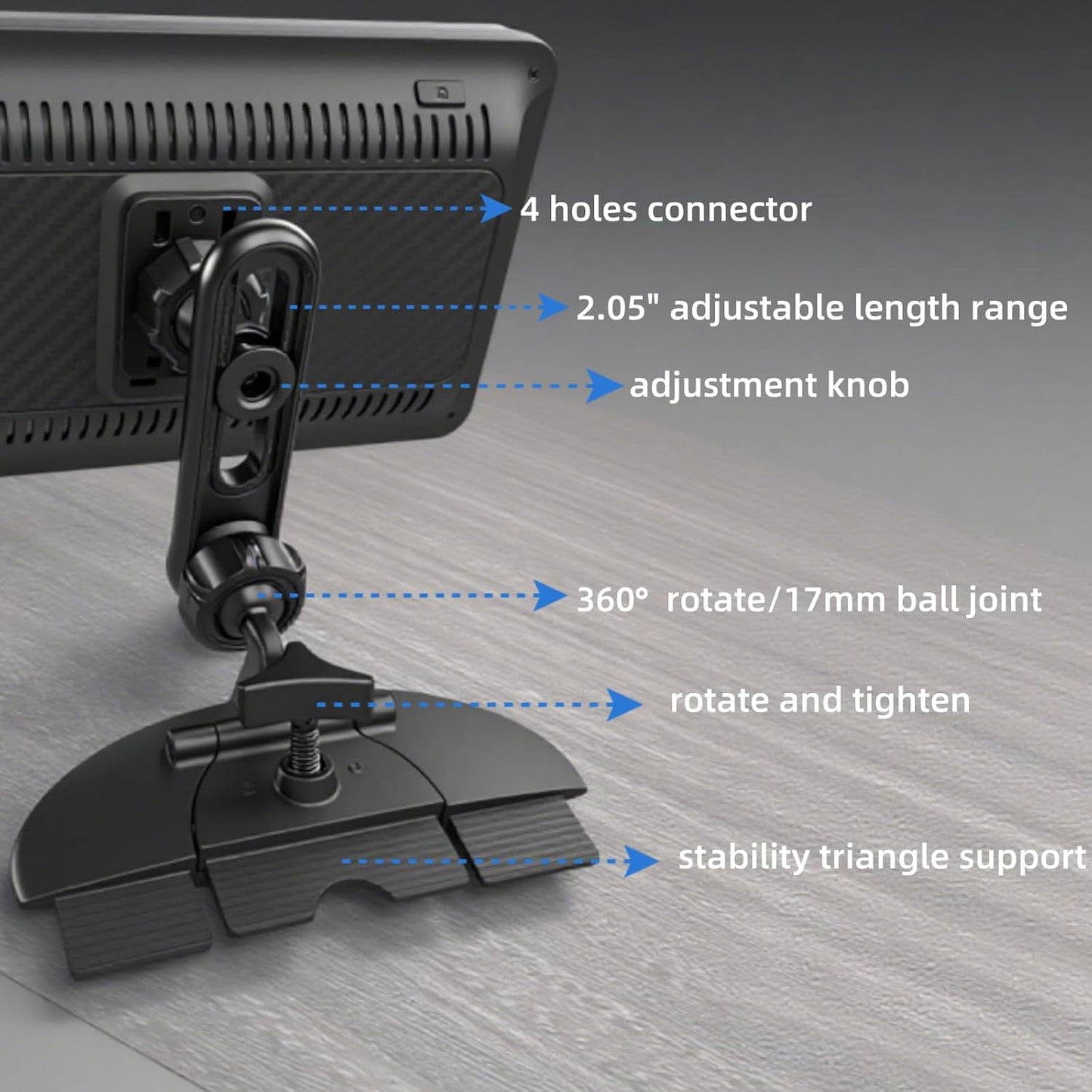 🚗 Adjustable CD Slot CarPlay Mount with 360° Rotation