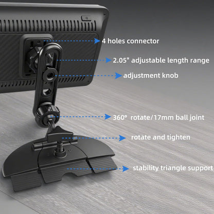 🚗 Adjustable CD Slot CarPlay Mount with 360° Rotation